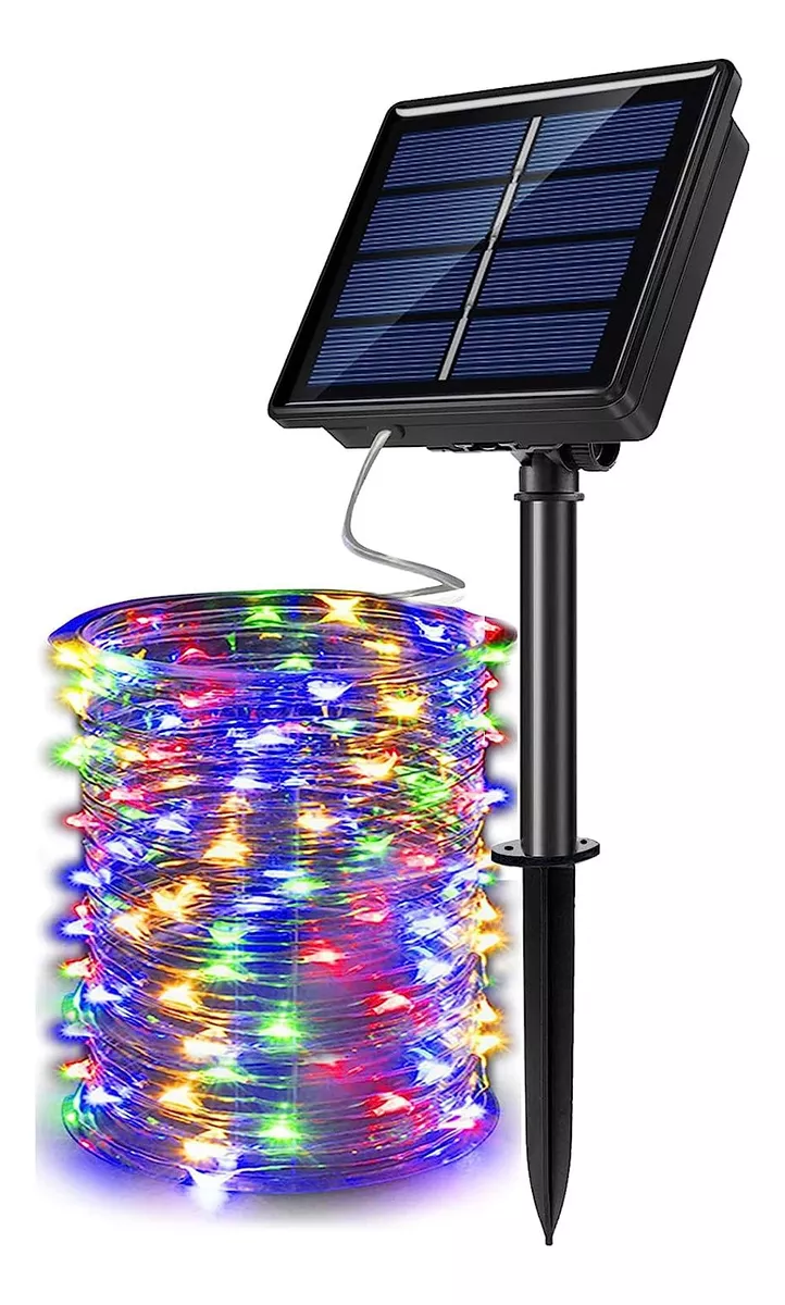 Guirnalda de luces LED para exteriores con energía solar, 8 modos, resistente al agua, para interiores y exteriores - Imagen 3