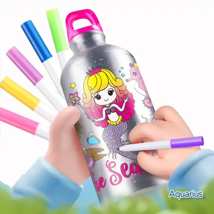 Botella de agua para decorar y colorear - Imagen 4